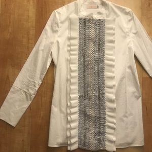 White long sleeve button down Tory Burch blouse